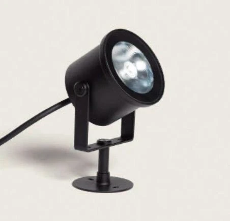 Black adjustable floor spotlight